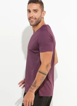 Dona Jo short sleeve shirts>A.O.P Shirt UPF 50+ Cabernet