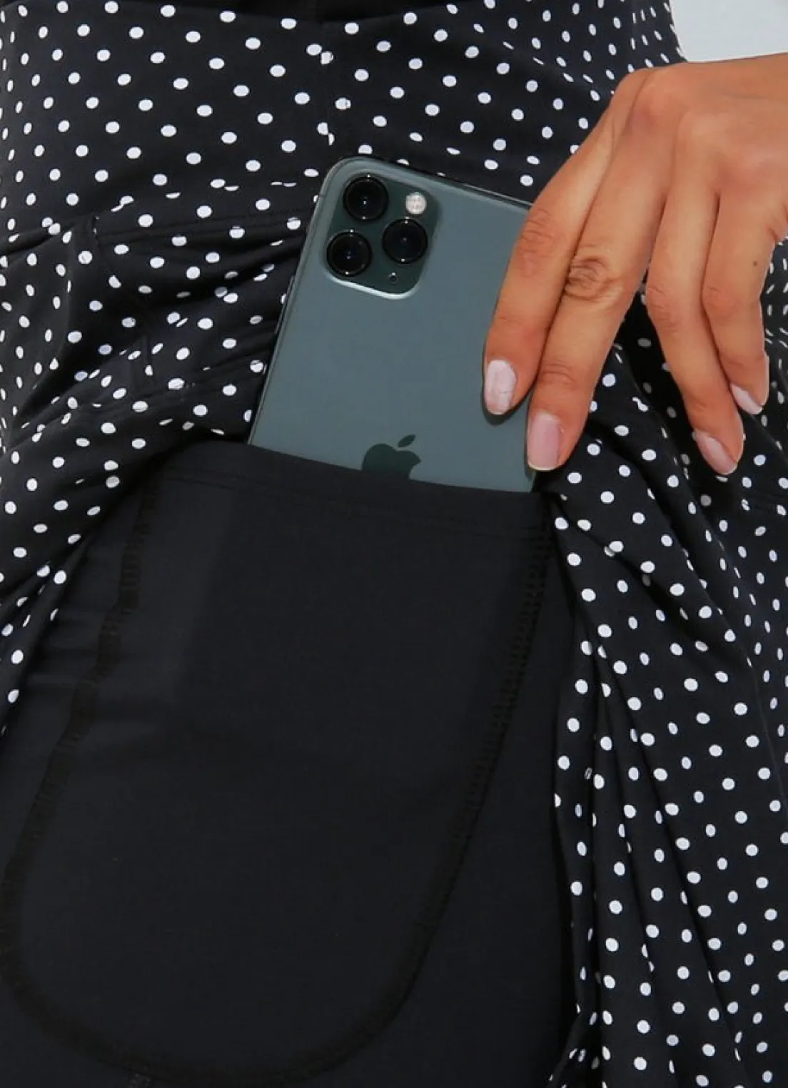 Dona Jo Dresses|skirts>Birdie Skirt / Skort 17 Black Polka Dot