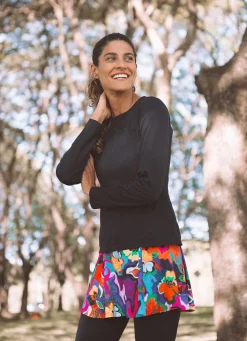 Dona Jo long sleeve shirts>Bossa Top UPF 50+ Black