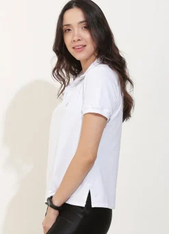 Dona Jo short sleeve shirts>Court Polo White