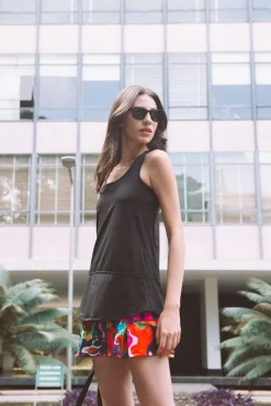 Dona Jo tank tops>Day Glow Tank Black