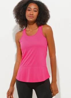 Dona Jo tank tops>Day Glow Tank UPF 50+ Pink Batom