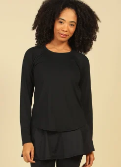 Dona Jo long sleeve shirts>Endurance Top Black