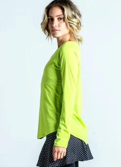 Dona Jo long sleeve shirts>Endurance Top Lime Green