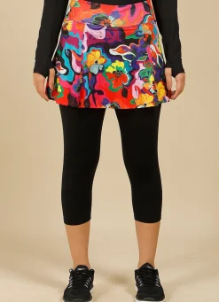 Dona Jo skirted leggings & capris|skirted leggings & capris>Love Skirted Capri Amaryllis