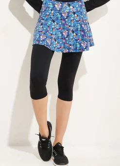 Dona Jo skirted leggings & capris|skirted leggings & capris>Love Skirted Capri Elira