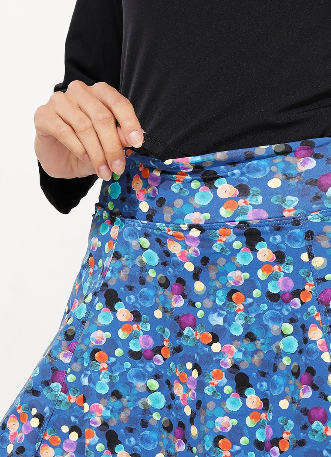 Dona Jo skirted leggings & capris|skirted leggings & capris>Love Skirted Capri Elira