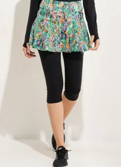Dona Jo skirted leggings & capris|skirted leggings & capris>Love Skirted Capri Serene