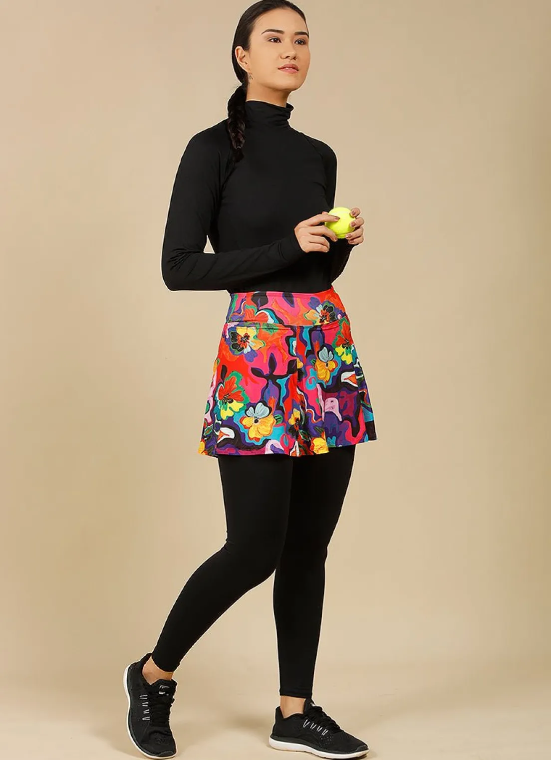Dona Jo skirted leggings & capris|skirted leggings & capris>Love Skirted Legging Amaryllis