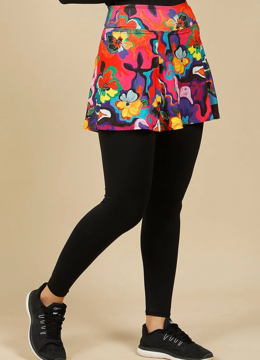 Dona Jo skirted leggings & capris|skirted leggings & capris>Love Skirted Legging Amaryllis