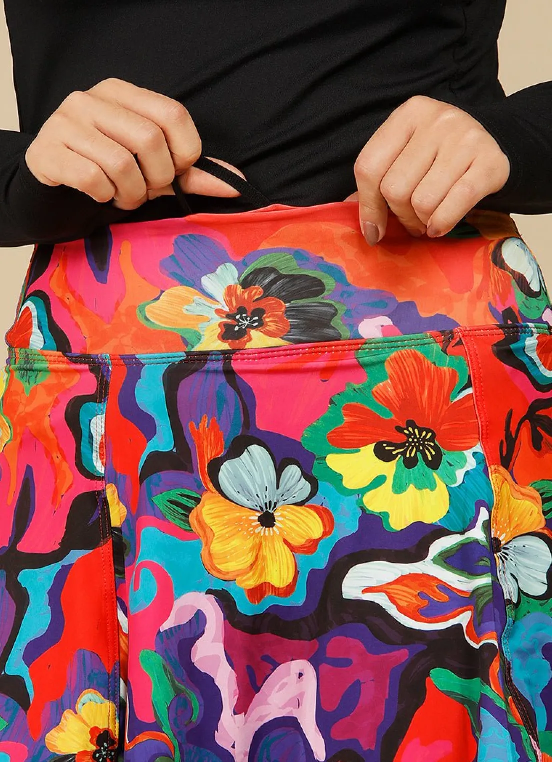 Dona Jo skirted leggings & capris|skirted leggings & capris>Love Skirted Legging Amaryllis