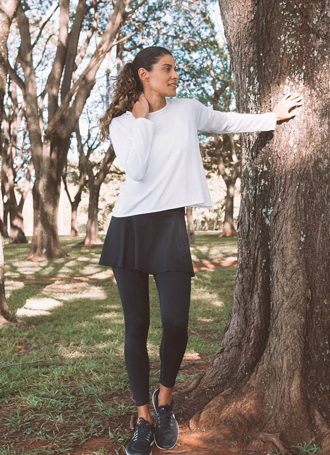 Dona Jo skirted leggings & capris|skirted leggings & capris>Love Skirted Legging Black