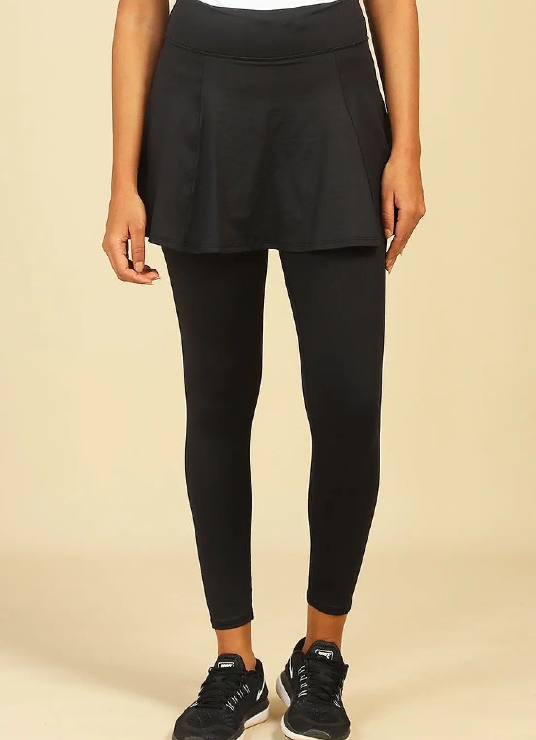 Dona Jo skirted leggings & capris|skirted leggings & capris>Love Skirted Legging Black