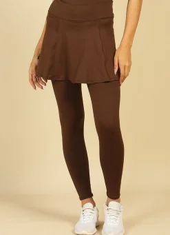 Dona Jo skirted leggings & capris|skirted leggings & capris>Love Skirted Legging Cafe Torrado