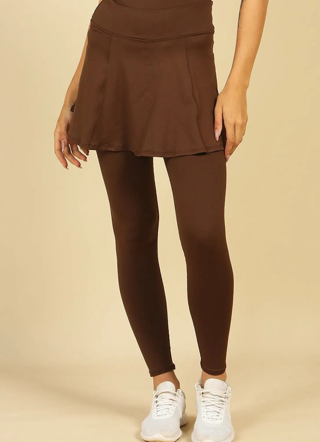 Dona Jo skirted leggings & capris|skirted leggings & capris>Love Skirted Legging Cafe Torrado