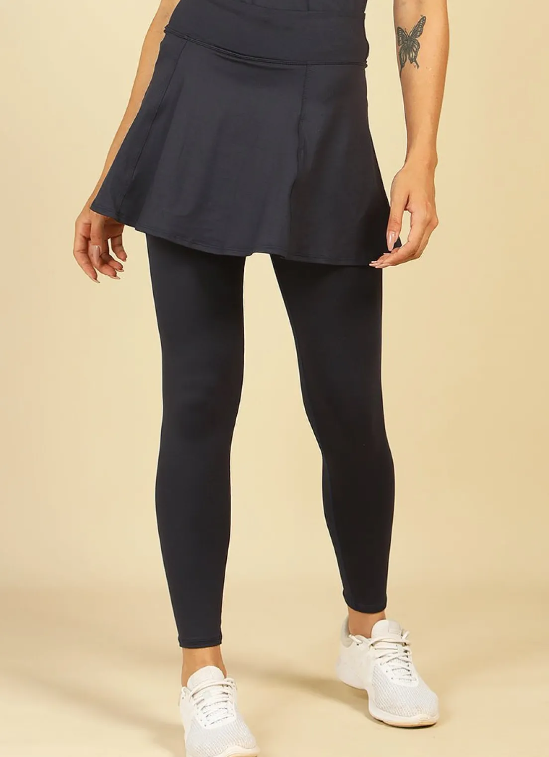 Dona Jo skirted leggings & capris|skirted leggings & capris>Love Skirted Legging ( Navy) Dark