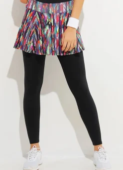 Dona Jo skirted leggings & capris|skirted leggings & capris>Love Skirted Legging Feathers
