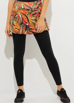 Dona Jo skirted leggings & capris|skirted leggings & capris>Love Skirted Legging Maranta