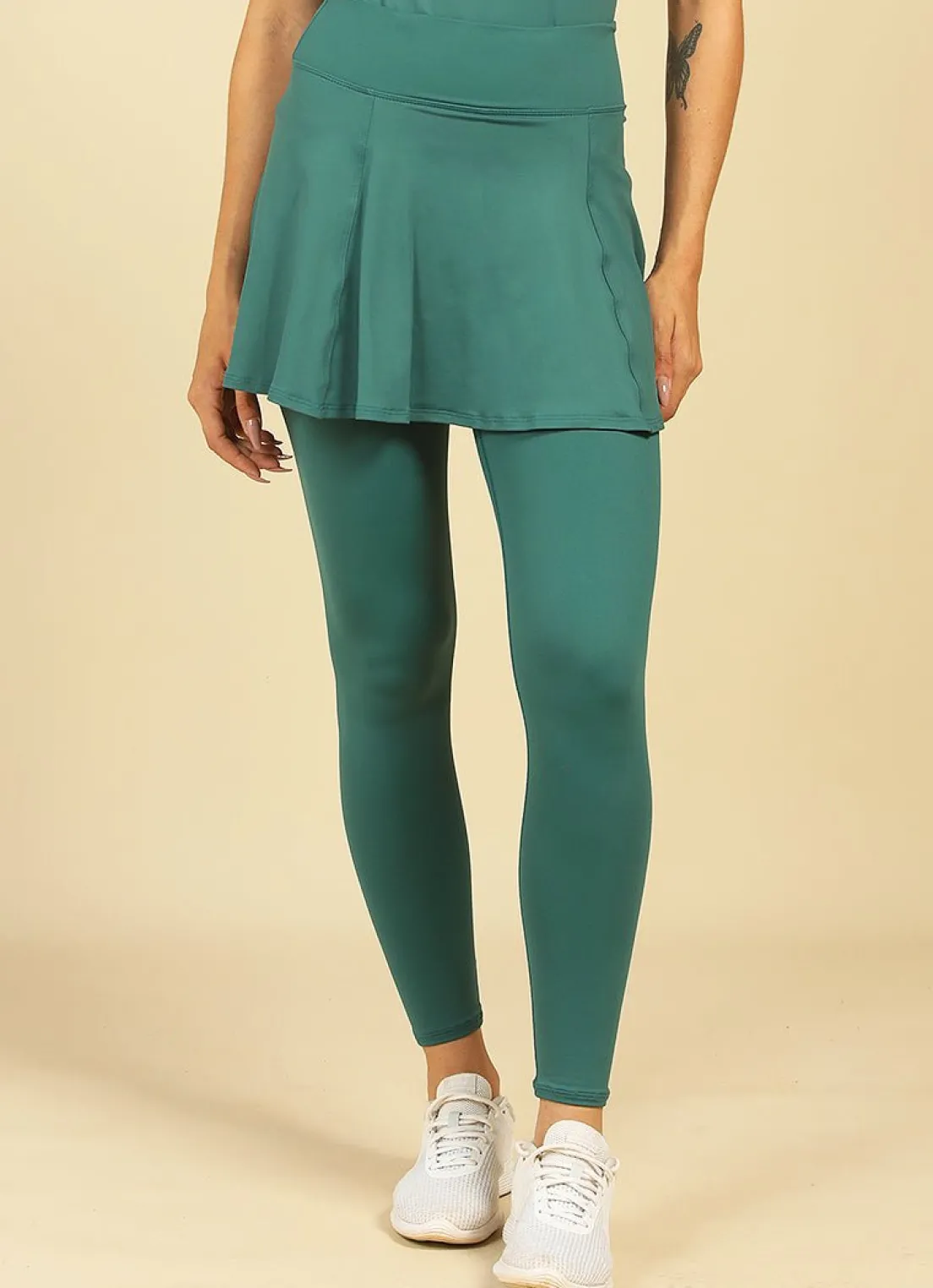 Dona Jo skirted leggings & capris|skirted leggings & capris>Love Skirted Legging Verde Real