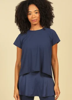 Dona Jo short sleeve shirts>Move T UPF 50+ Navy