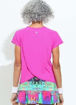 Dona Jo short sleeve shirts>Move T UPF 50+ Pink Power