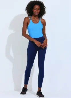 Dona Jo leggings & capris>Running Leggings Navy