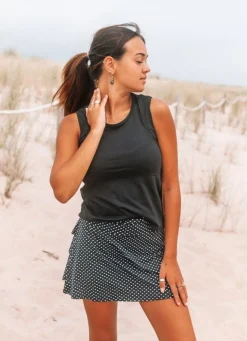 Dona Jo shakira skirts 13.5">Shakira Skirt / Skort 13.5 Black Polka Dot
