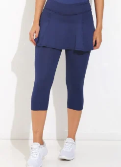 Dona Jo skirted leggings & capris|skirted leggings & capris>Skirted Capri ECO Navy