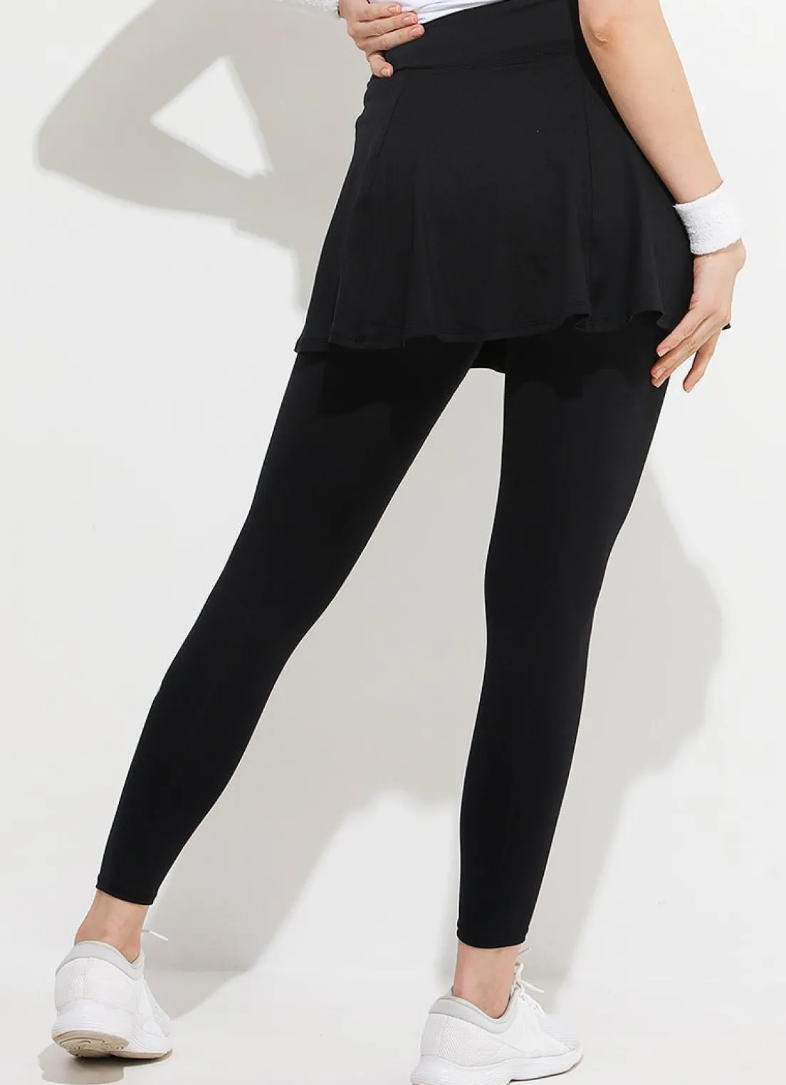 Dona Jo skirted leggings & capris|skirted leggings & capris>Skirted Legging Black