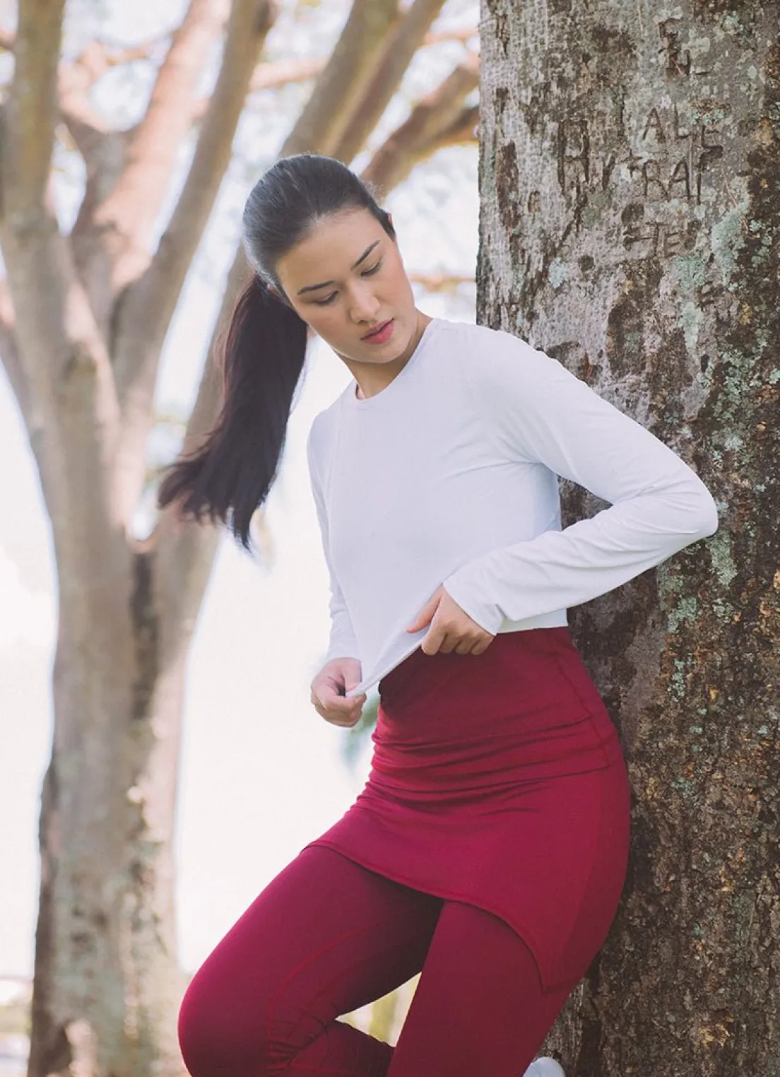 Dona Jo long sleeve shirts>UV Pro Cropped UPF 50+ White