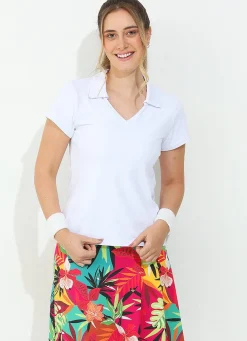 Dona Jo short sleeve shirts>Vie Polo UPF 50+ White