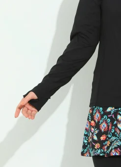 Dona Jo long sleeve shirts>Warm Up Shirt UPF 50+ Black